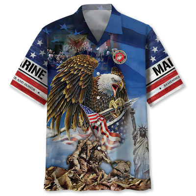 American Pride US Veterans Hawaiian Shirt