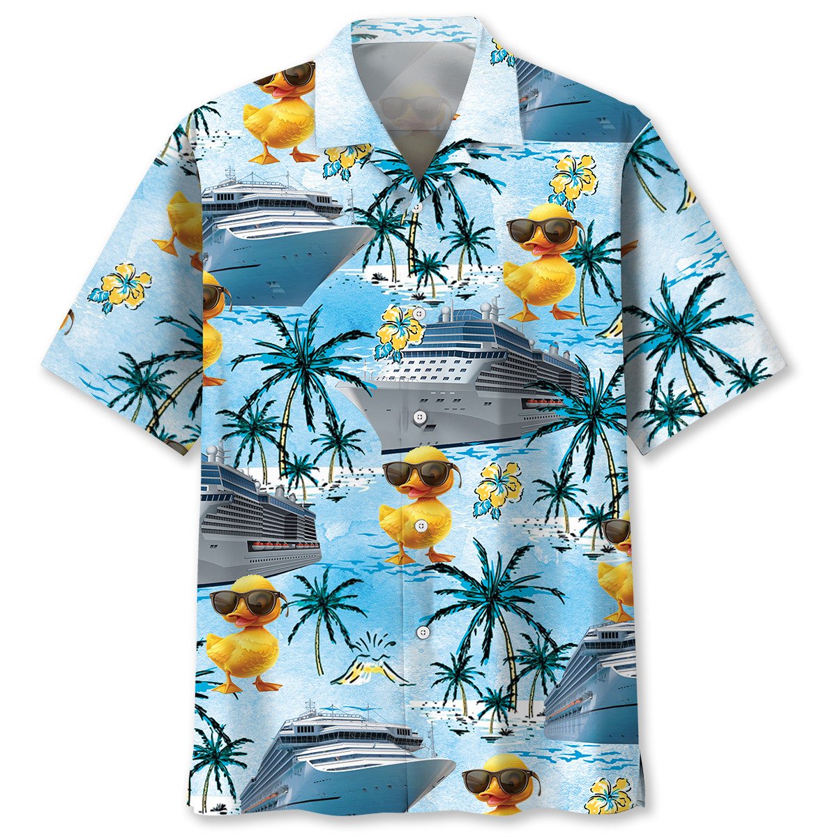 Blue Cruise Duck Hawaiian Shirt