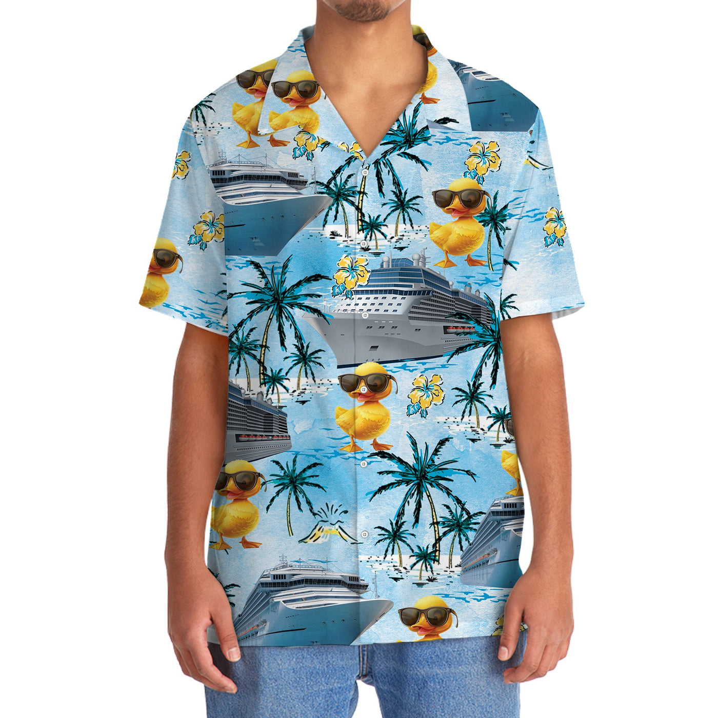 Blue Cruise Duck Hawaiian Shirt