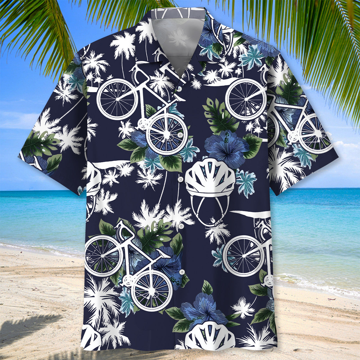 Cycling Blue Nature Hawaiian Shirt