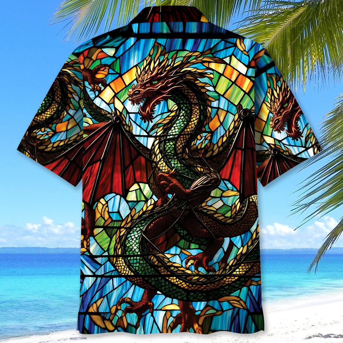 Temple Of Dragon Suncatcher Hawaiian Shirt