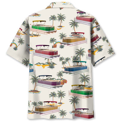 Tropical Palm Tree Pontoon Hawaiian Shirt