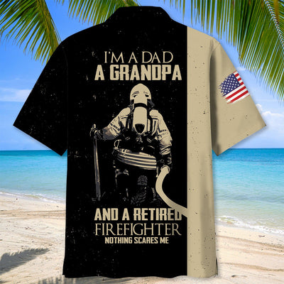 Retired Firefighter Dad Grandpa Hawaiian Shirt