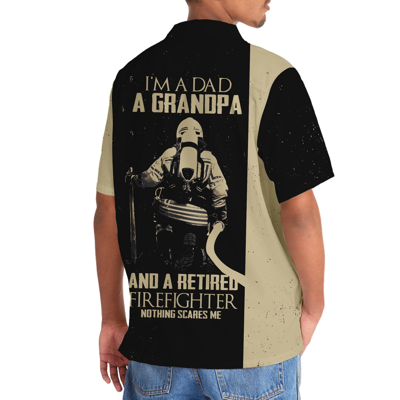 Retired Firefighter Dad Grandpa Hawaiian Shirt