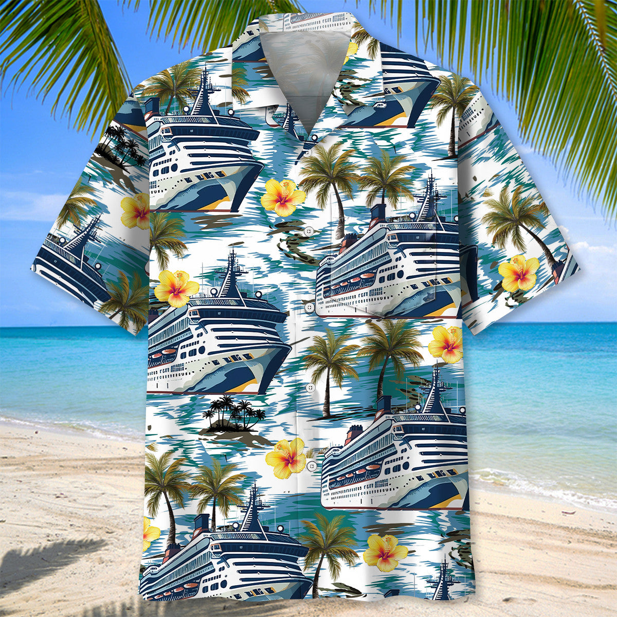 Cruise Tropical Hibiscus Pocket Hawaiian Shirt