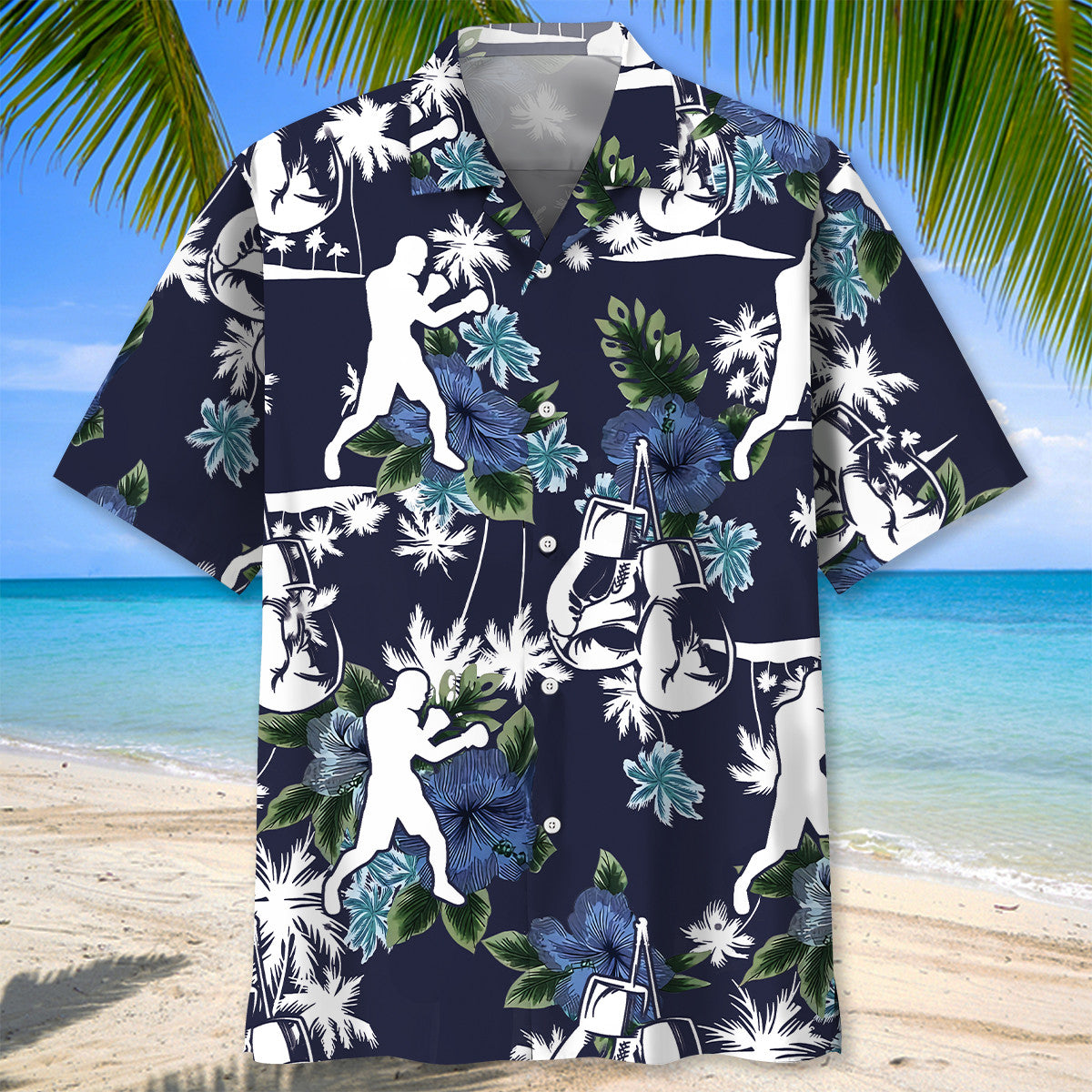Boxing Blue Nature Hawaiian Shirt