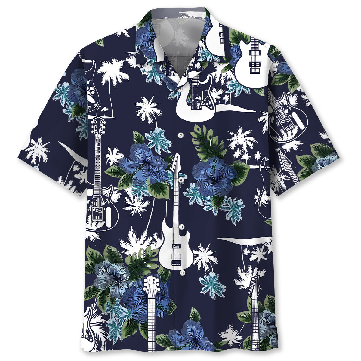 Guitar Blue Nature Hawaiian Shirt