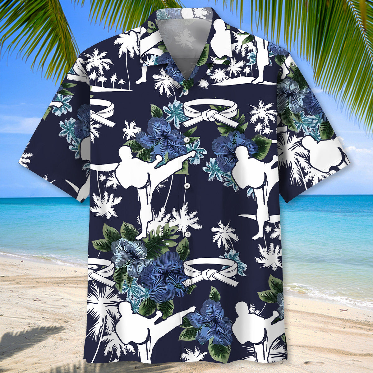 Karate Blue Nature Hawaiian Shirt