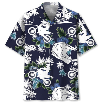 Motocross Blue Nature Hawaiian Shirt