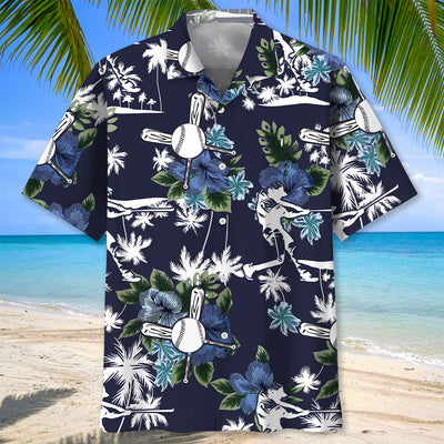 Baseball Blue Nature Hawaiian Shirt