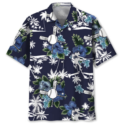 Baseball Blue Nature Hawaiian Shirt