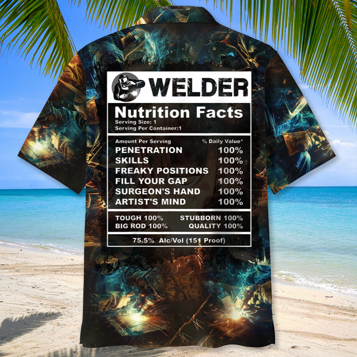 Funny Welder Nutrition Hawaiian Shirt