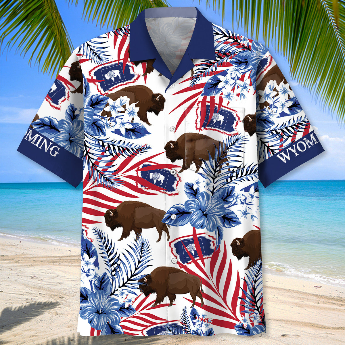 Wyoming Proud Pocket Hawaiian Shirt