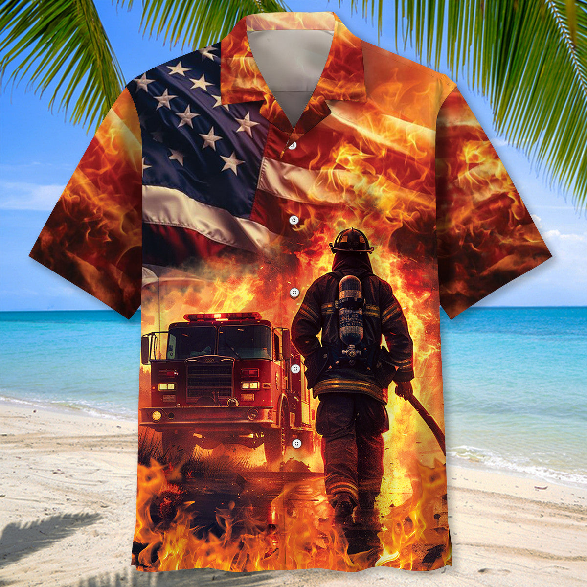 Firefighter Memories Hawaiian Shirt