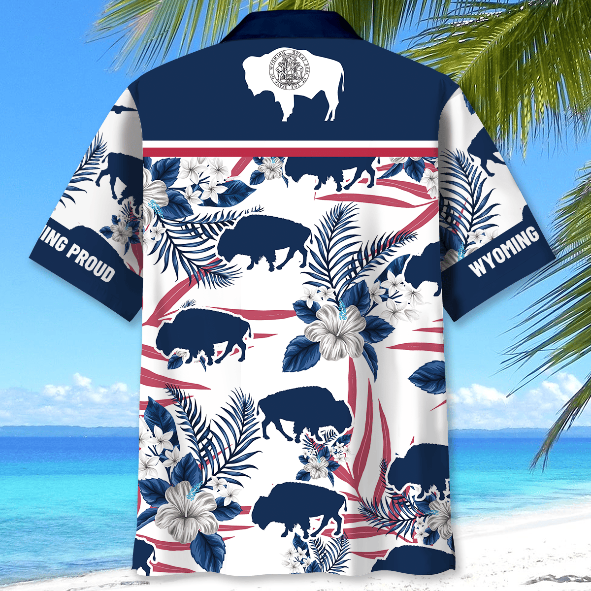 Wyoming Proud Bison Hawaiian Shirt
