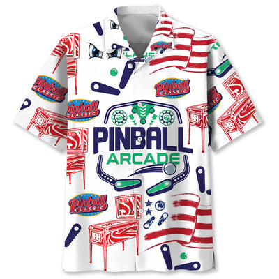 Pinball Arcade Hawaiian Shirt