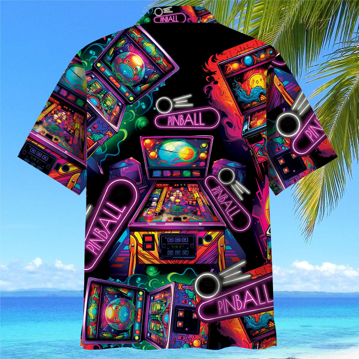 Neon Pinball Arcade Hawaiian Shirt