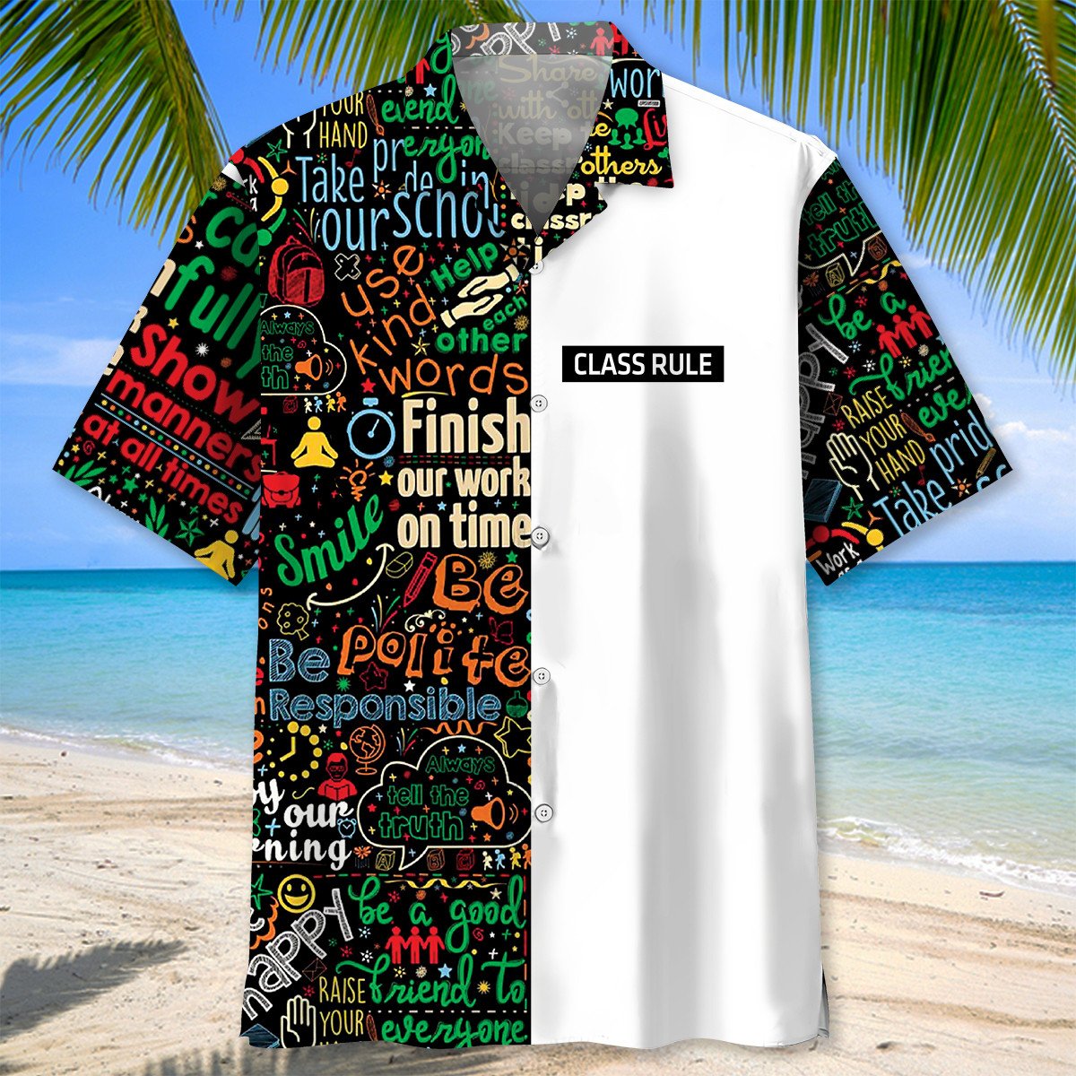 Teacher Class Rules Hawaiian Shirt