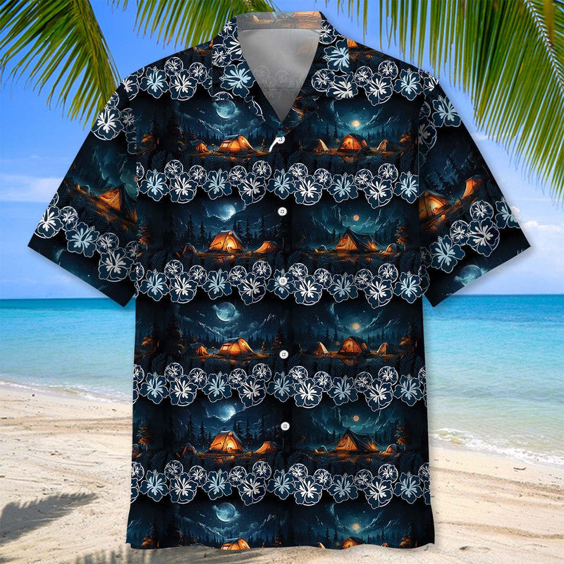Night Camping Hawaiian Shirt