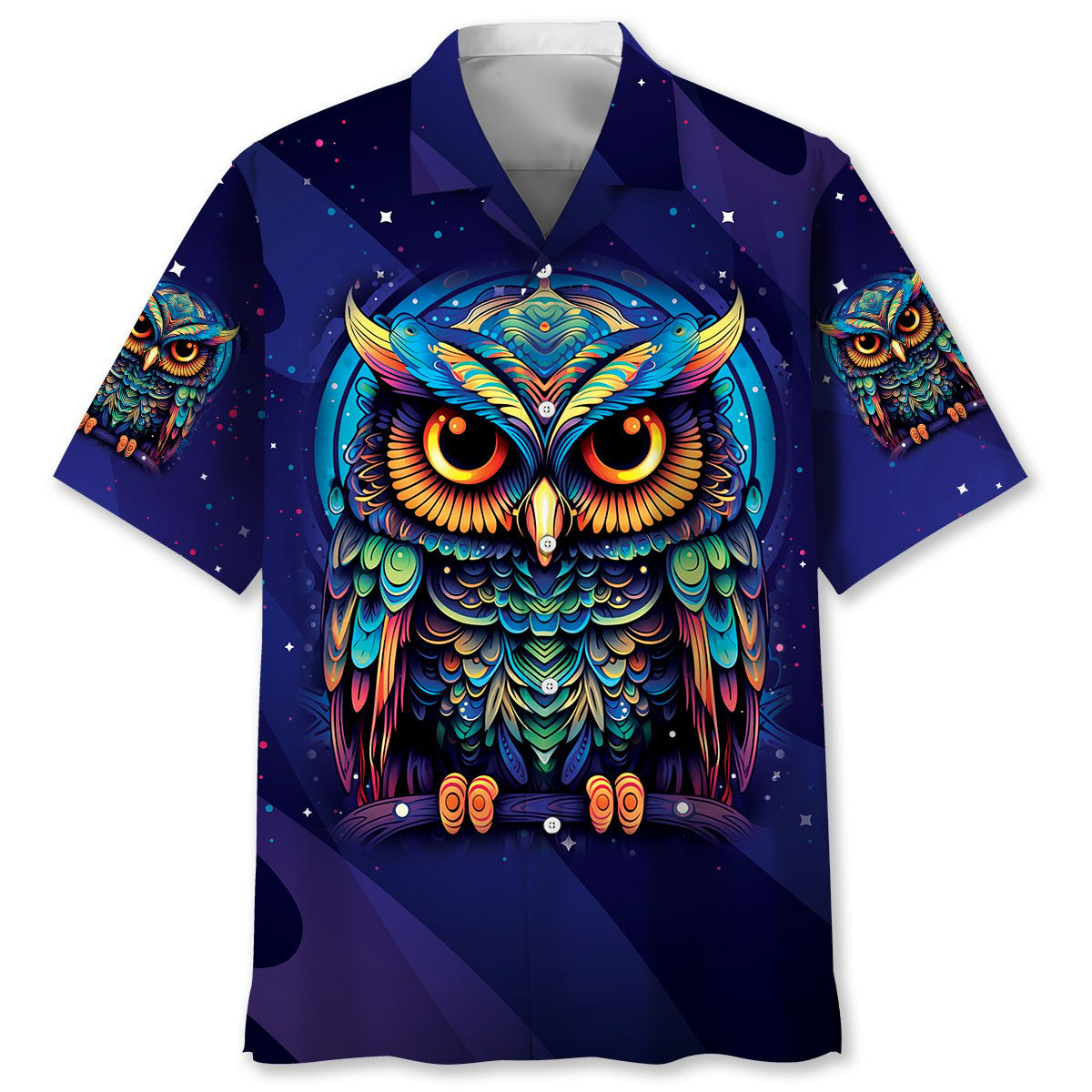 Night Owl Art Hawaiian Shirt
