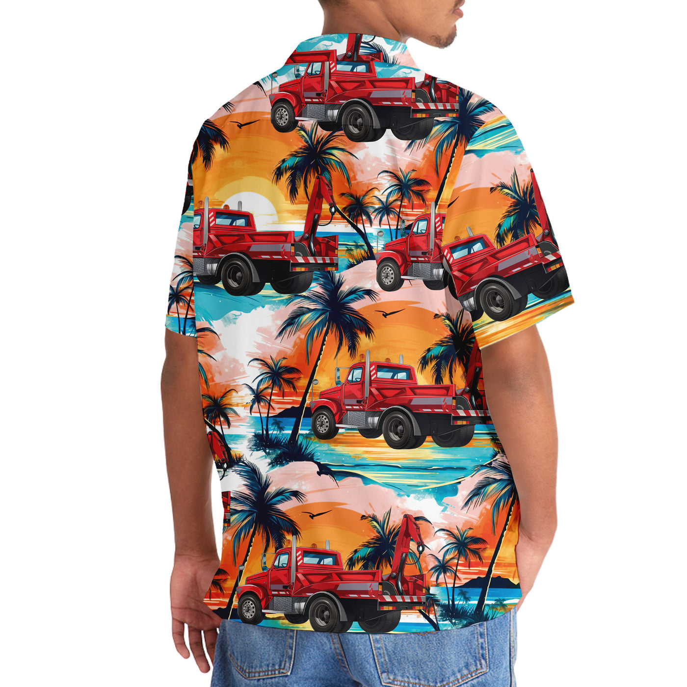Tow Truck Operator Car Hawaiian Shirt