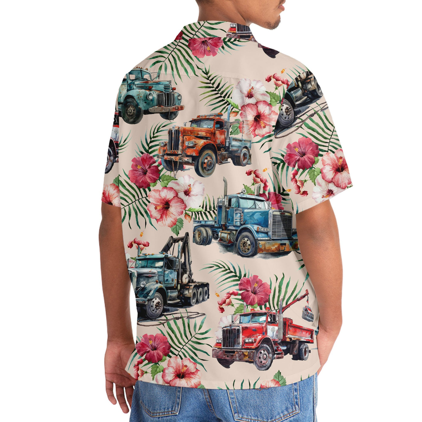 Vintage Tow Truck Operator Car Hawaiian Shirt