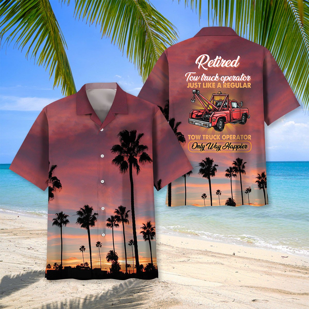 Tow Truck Operator Retirement Hawaiian Shirt