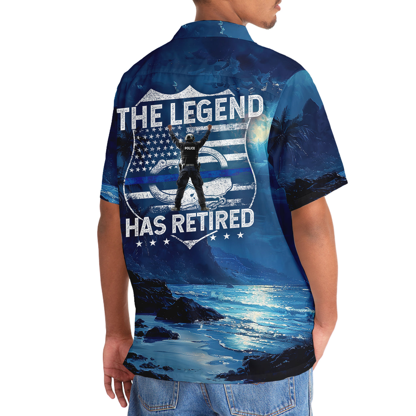 Police The Legend Has Retired Hawaiian Shirt