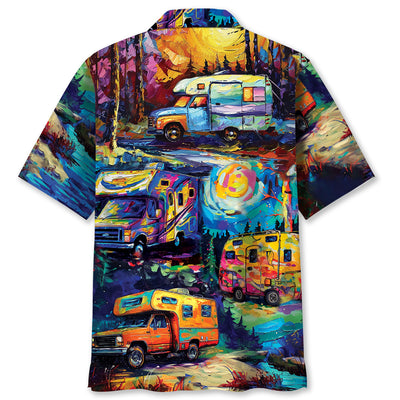 Camping Car Art Hawaiian Shirt