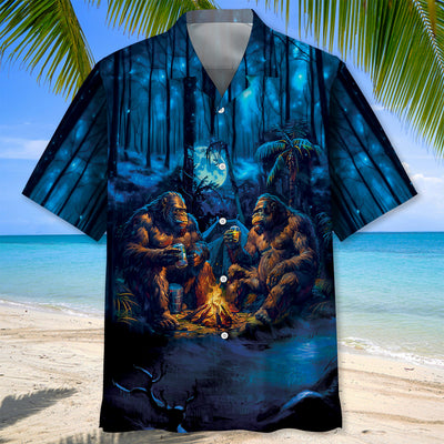 Camping Bigfoot Crazy Friend Hawaiian Shirt