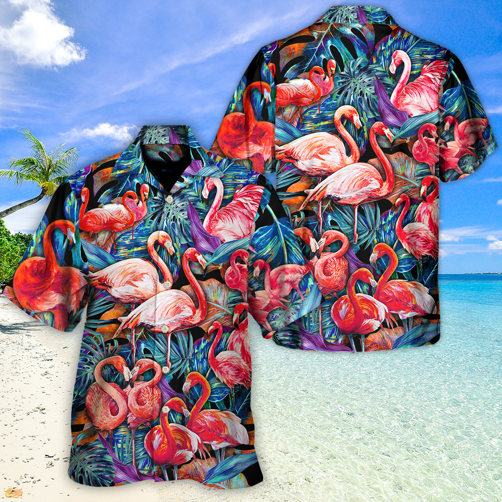Flamingo Coloful In Tropical - Hawaiian Shirt