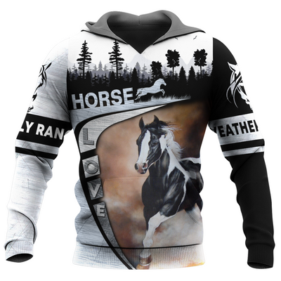 Horse Love Beautiful Horse Racing For Ray - Hoodie - Owl Ohh