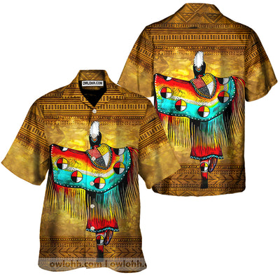 Native Cool Style Love Peace Brown - Hawaiian Shirt