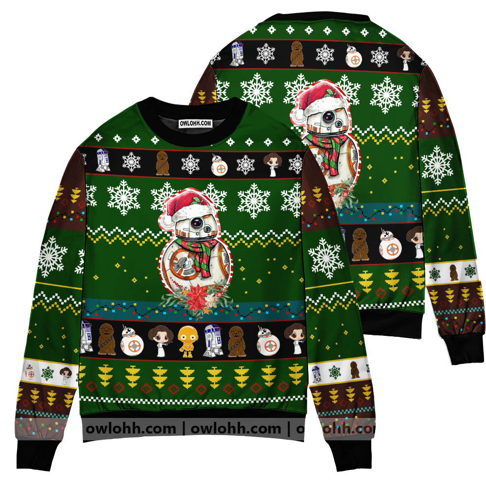 Christmas Star Wars BB8 - Sweater - Ugly Christmas Sweaters