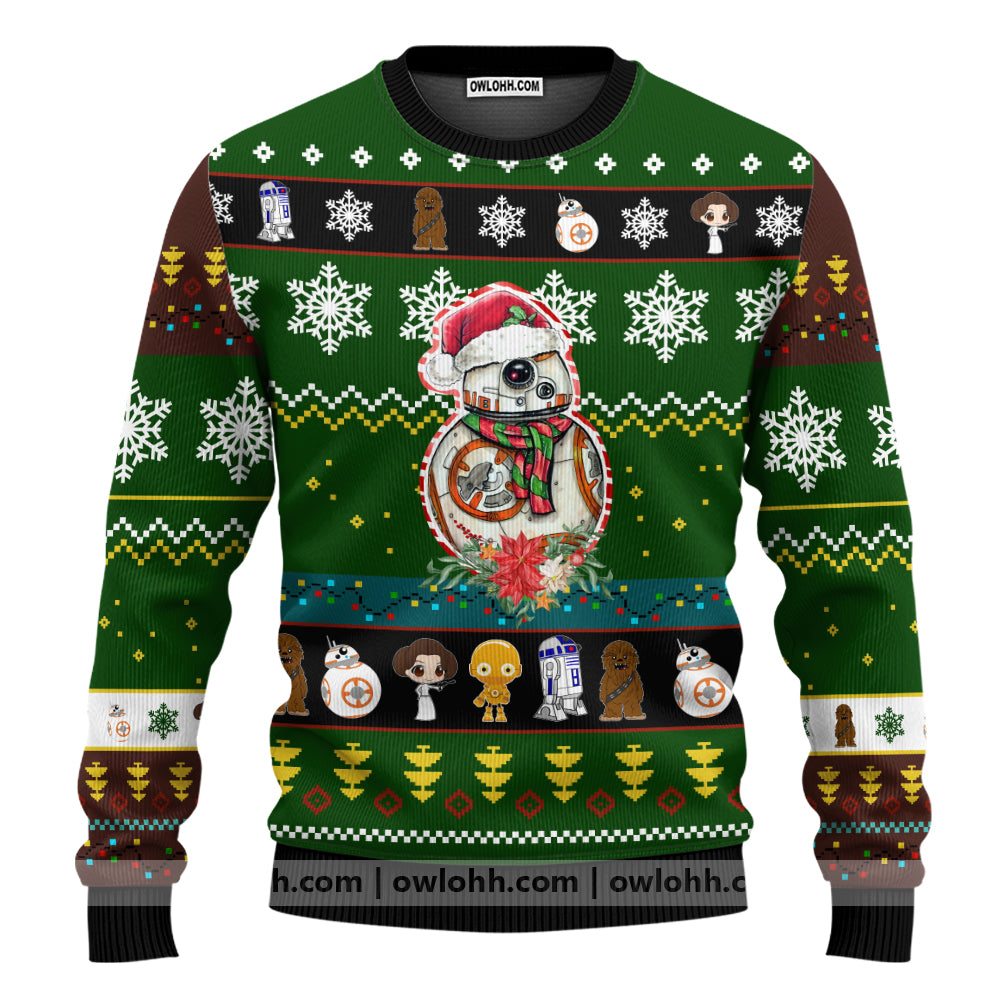 Christmas Star Wars BB8 - Sweater - Ugly Christmas Sweaters