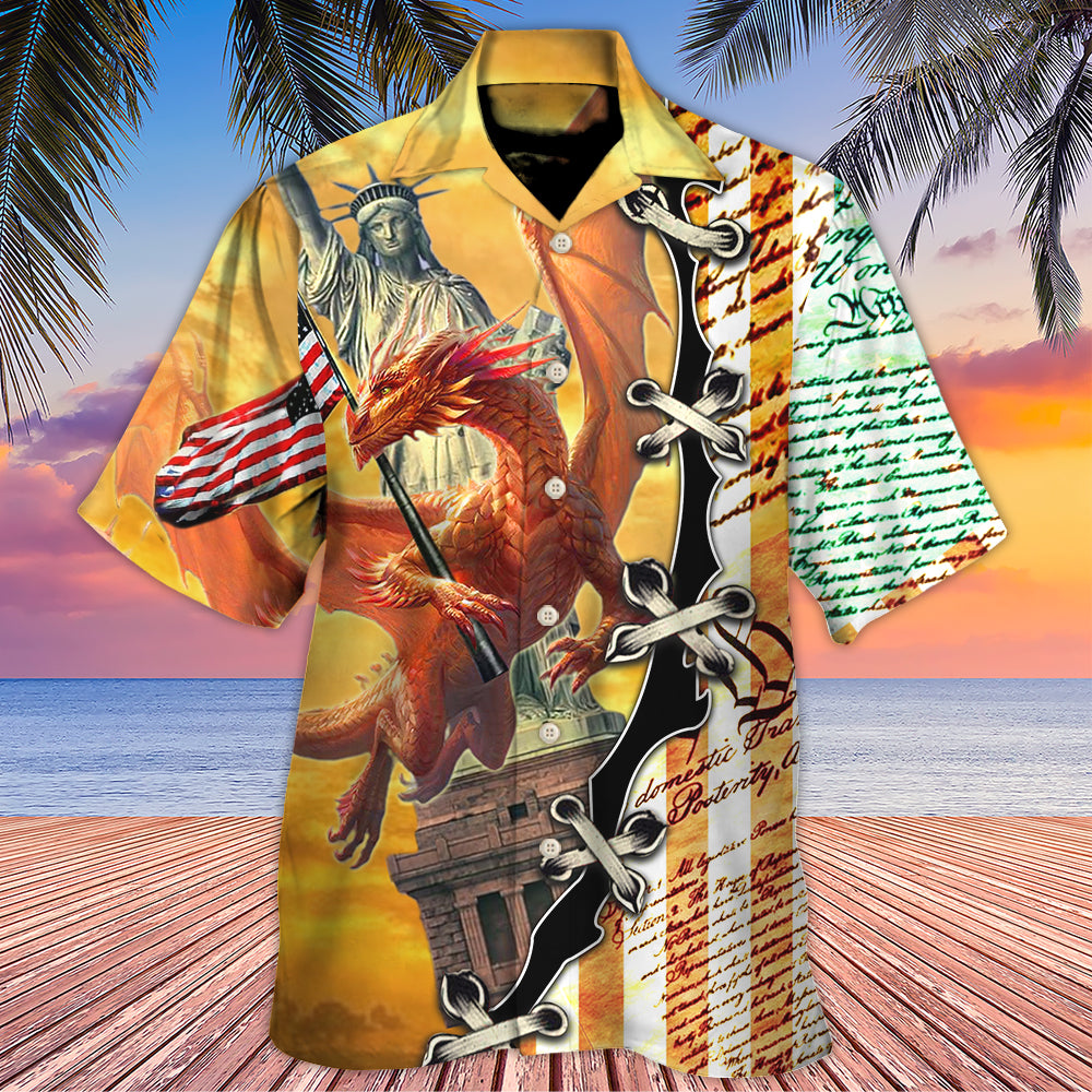 Dragon American Love Life So Cool - Hawaiian Shirt