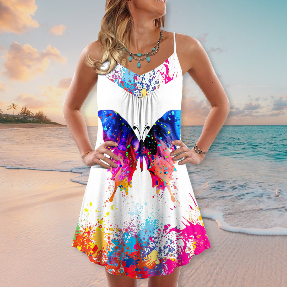 Colorful Butterfly Made Summer Happy - Summer Dress