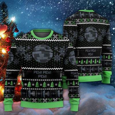 Imperial Death Star Star Wars Ugly Christmas Sweater - OwlsMatrix