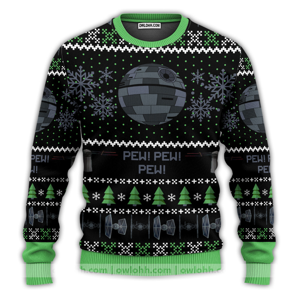 Imperial Death Star Star Wars Ugly Christmas Sweater - OwlsMatrix