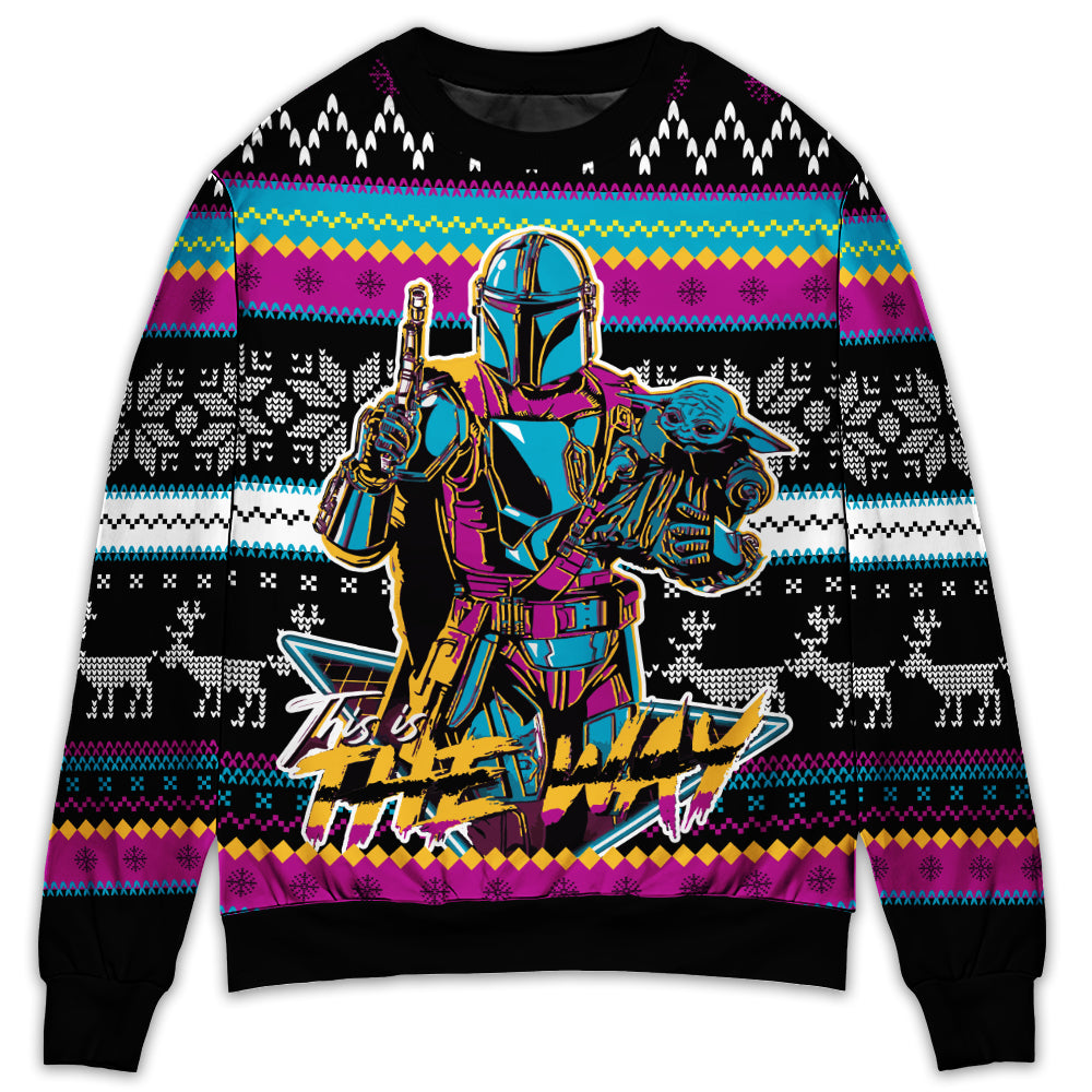 Christmas Star Wars Merry Christmas This Is The Way - Sweater - Ugly Christmas Sweaters