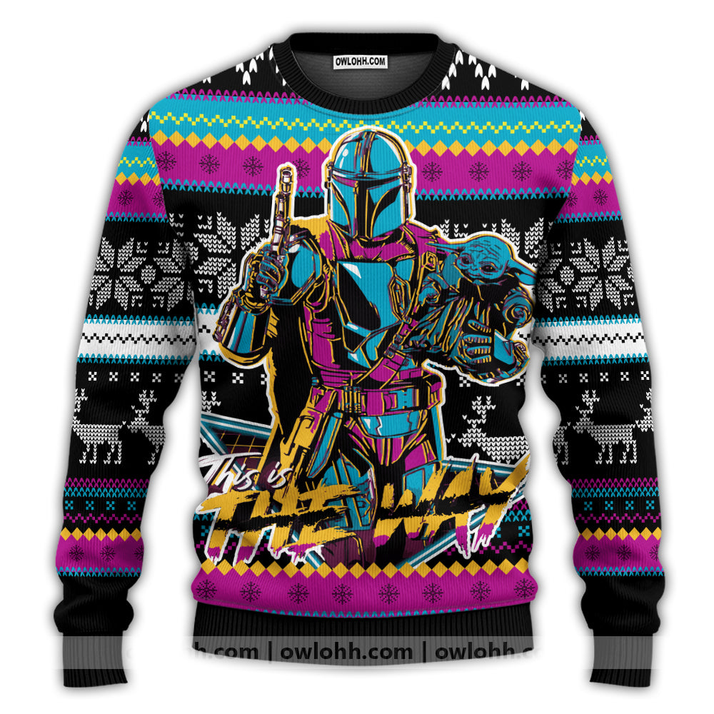 Christmas Star Wars Merry Christmas This Is The Way - Sweater - Ugly Christmas Sweaters