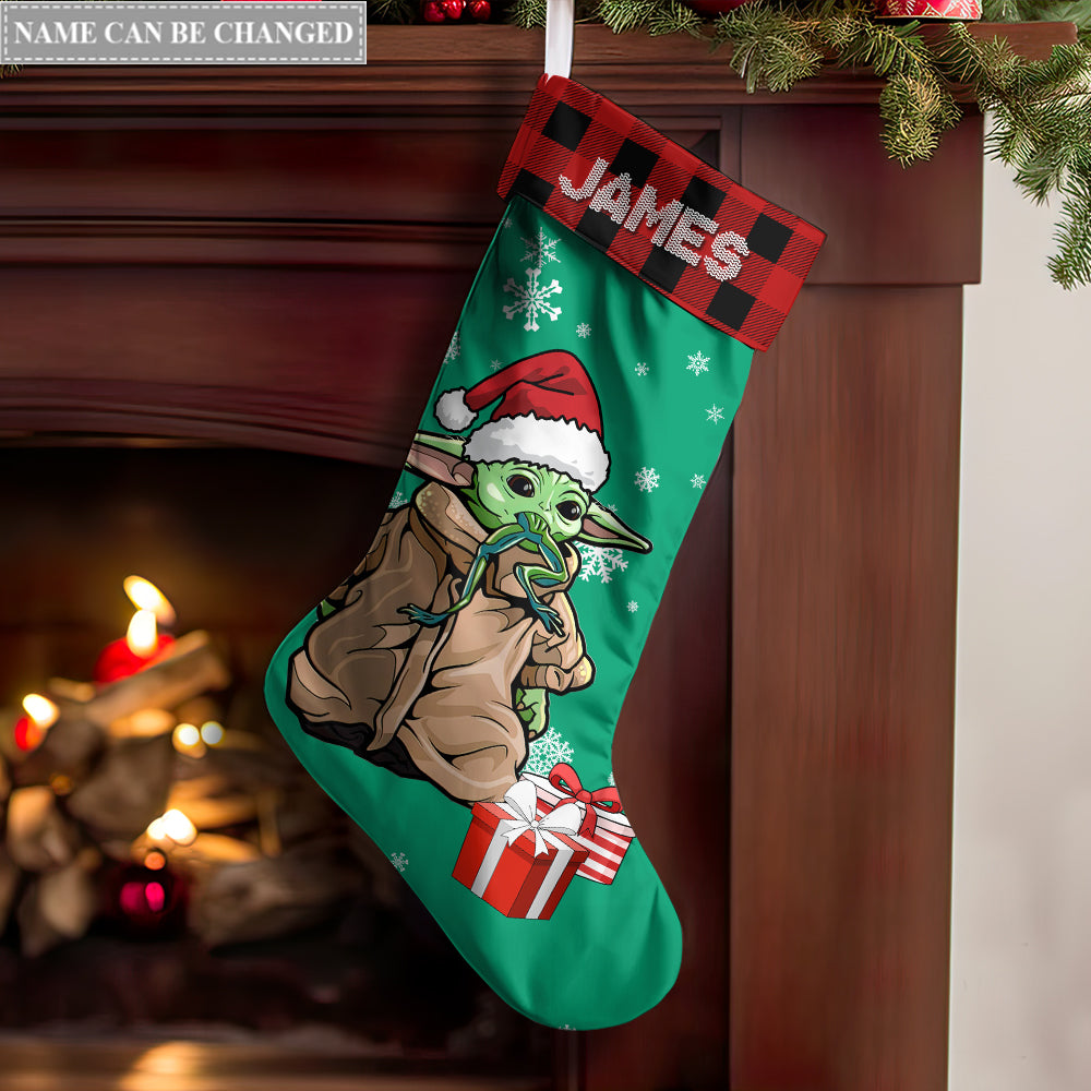 Christmas Star Wars Baby Yoda Love The Giver More Than The Gift Personalized - Christmas Stocking