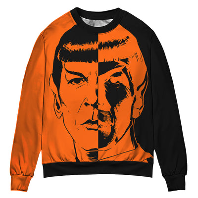Halloween Star Trek Spock Two-Faced - Sweater - Owl Ohh