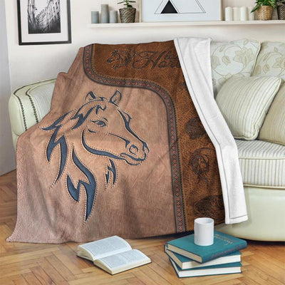 Horse Love His Life - Flannel Blanket - Owls Matrix LTD