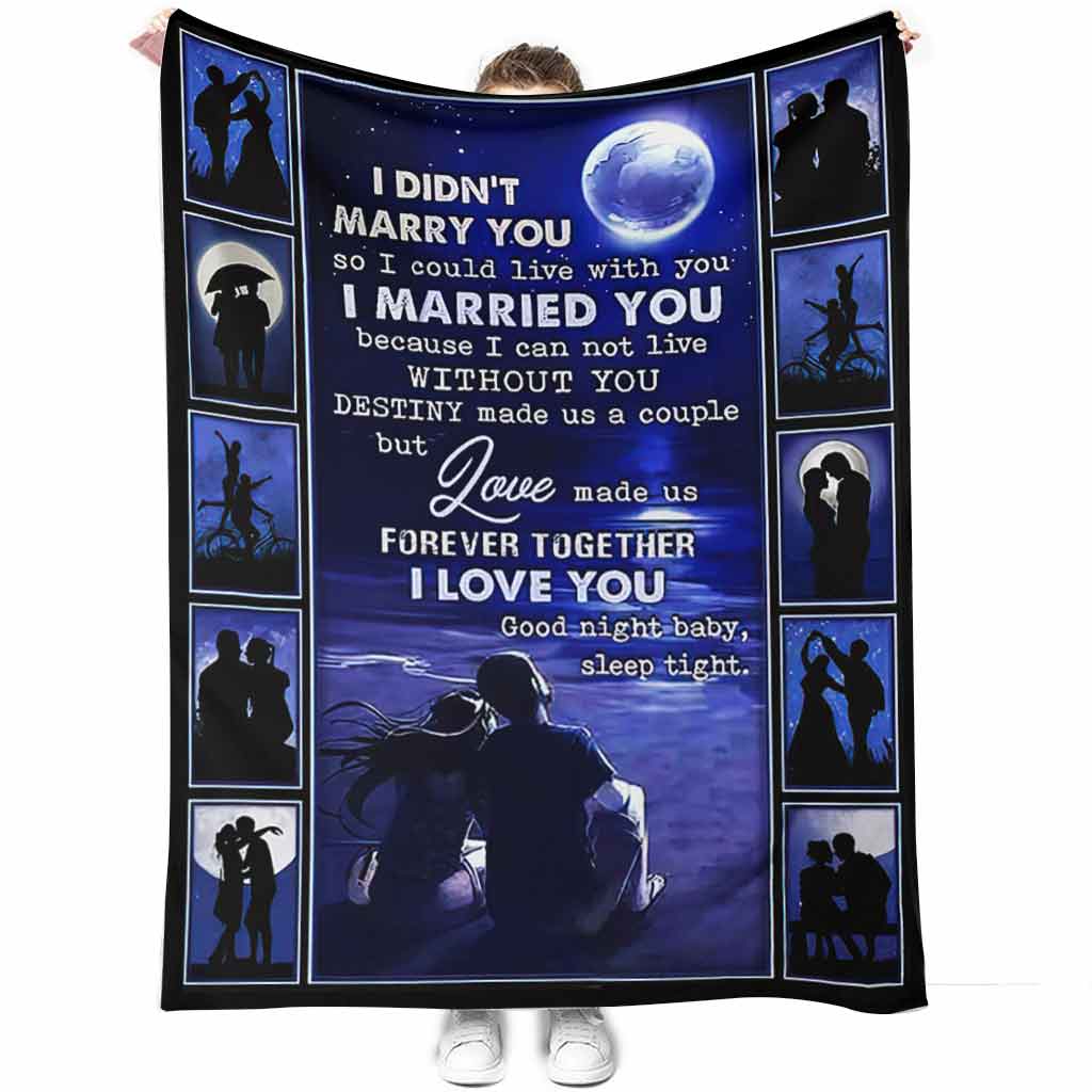 50" x 60" Family Love Forever Together Husband And Wife - Flannel Blanket - Owls Matrix LTD