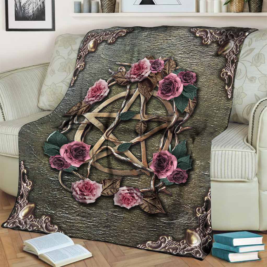 Witch Mystical Floral So Cool - Flannel Blanket - Owls Matrix LTD
