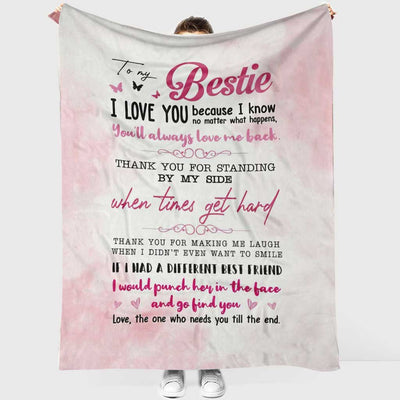 Bestie To My Sister - Flannel Blanket - Owls Matrix LTD