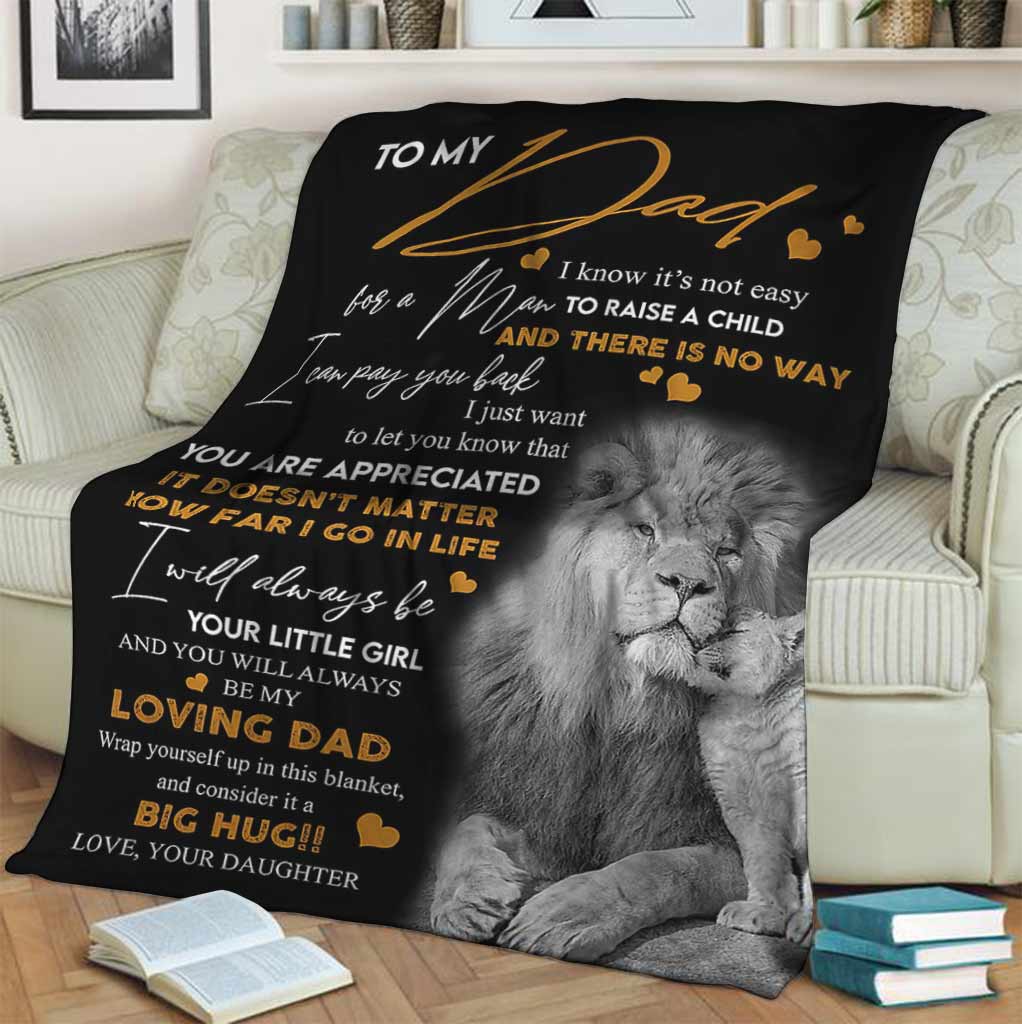 Lion To My Dad - Flannel Blanket - Owls Matrix LTD