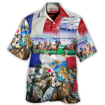 Horse France Horse Racing Amazing Seat Lover - Hawaiian Shirt - Owls Matrix LTD
