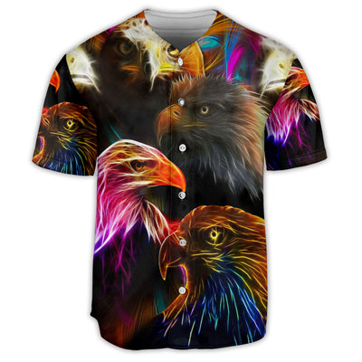 Chicken Neon Style Art Vibe - Baseball Jersey - Owls Matrix LTD